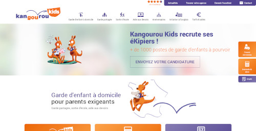 Capture d'écran du site de Kangouroukids